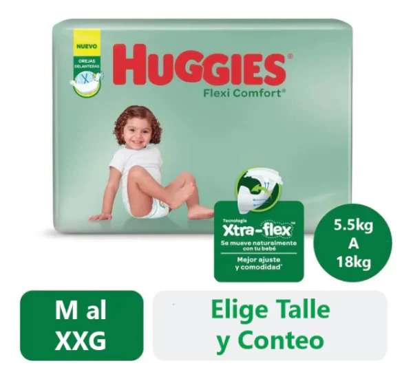 Huggies Xtra-Flex Flexi Comfort Pack Mensual